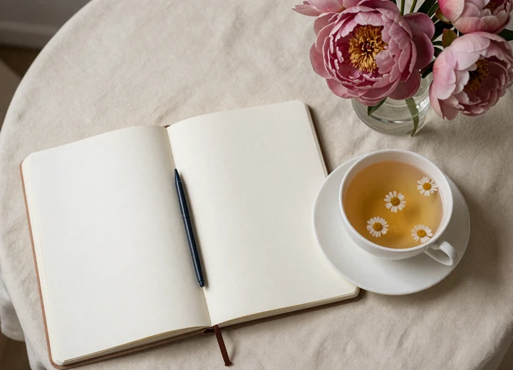 Calm editorial desk scene symbolizing Match, an inclusive dating app rooted in acceptance