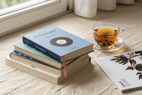 Books and tea symbolizing research-based reframing of size myths
